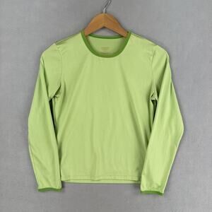 Patagonia Shirt Womens Small Green Long Sleeve Capilene Crewneck Baselayer